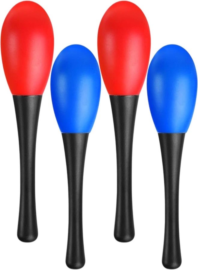 MOCKING BIRD Handle Egg Shakers Musical Instruments Percussion Maracas Egg for Kids Toys Plastic Egg Shaker for Learning & Painting Classroom Music Multicolor (2 Pair) - Image 1